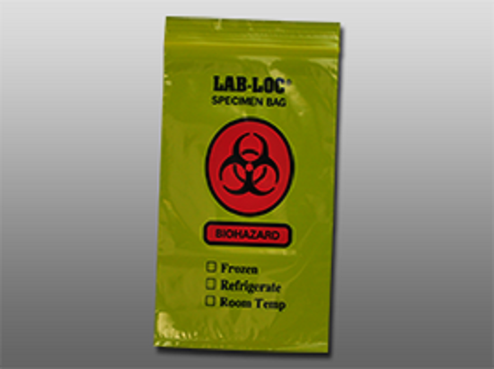Yellow Tint Reclosable 3-Wall Specimen Transfer Bag
