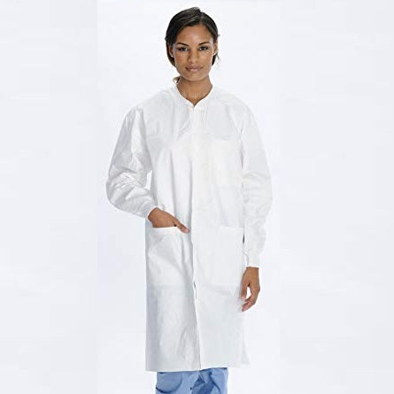 Long Sleeves Knee Length Lab Coat