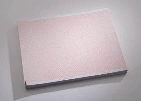 Print Media - Diagnostic Recording Paper Thermal Paper 8-1/2 X 11 Inch Z-Fold Red Grid - 7546112