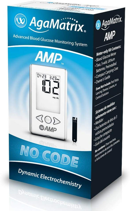 Agamatrix - Blood Glucose Meter AgaMatrix 4 Second Results Stores Up To 300 Results with Date and Time No Coding Required - 8000-04025