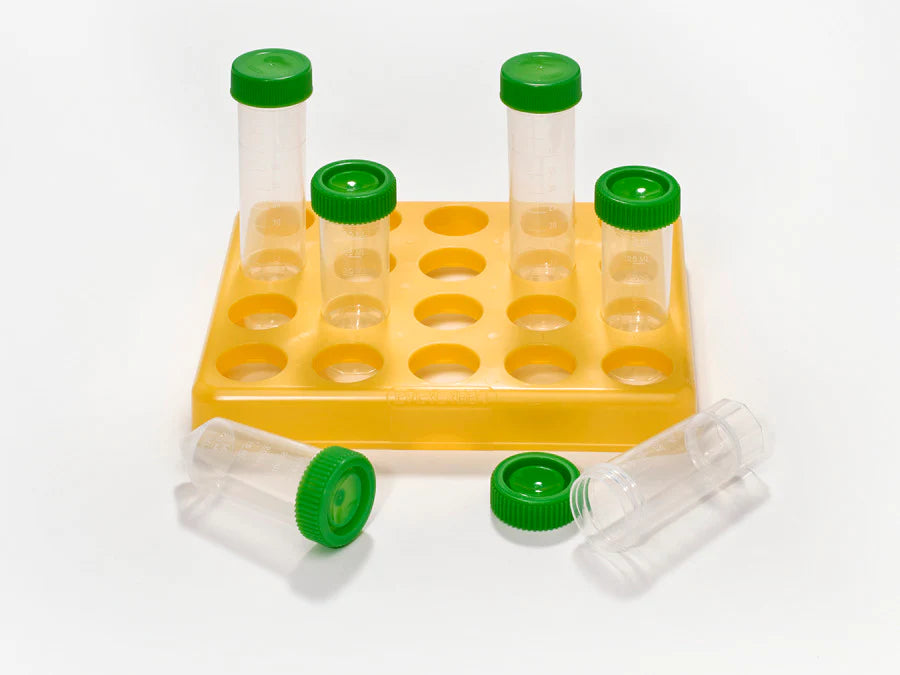 Caplugs - Centrifuge Tube Conical Bottom Plain 50 mL Green Screw Cap Polypropylene Tube - 222-3937-G80