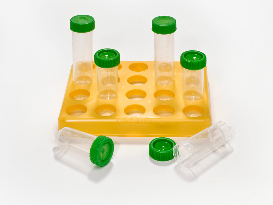 Caplugs Centrifuge Tube Skirted Bottom Plain 30 X 93 mm 30 mL Green Screw Cap Polypropylene Tube