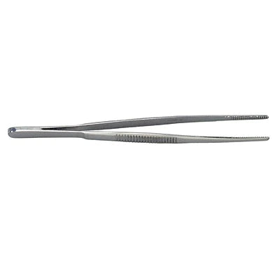 Grafco - Dressing Forceps 10 Inch Length Stainless Steel NonSterile NonLocking Thumb Handle Straight Serrated Tips - 2748