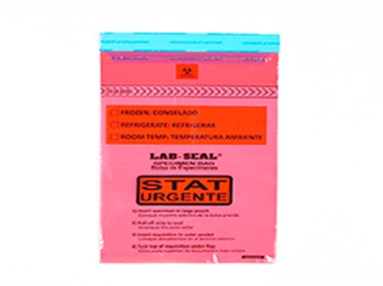 Tamper-Evident Specimen Bags with Removable Biohazard Symbol - Red Tint Printed