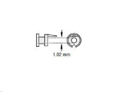 Olympus America - Ear Ventilation Tube Paparella Type 1 1.02 mm Inner Diameter Soft Silicone Blue - 240058