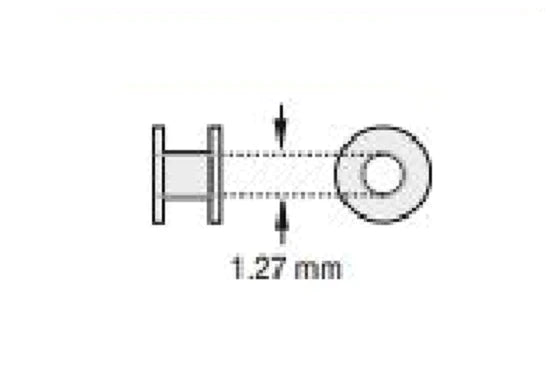 Olympus America - Ear Ventilation Tube Sheehy Collar Button 1.27 mm Inner Diameter Silicone Blue - 70245781