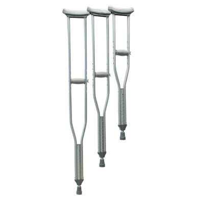 Lumex Universal - Underarm Crutches Combo Pack Aluminum Frame Youth / Adult / Tall Adult 300 lbs. Weight Capacity Push Button Adjustment - 3613C-8