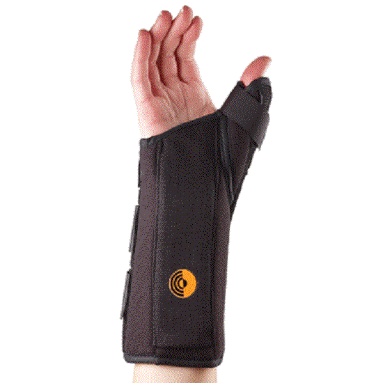 Ultra-Fit - Wrist Splint with Abducted Thumb Aluminum / Tricot Left Hand Black X-Small - 73-5312-000