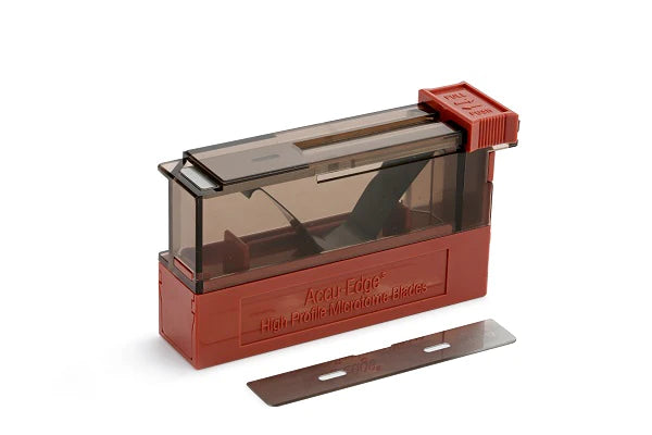 Accu-Edge - Microtome Blade High Profile, PTFE Coated Stainless Steel, Ultra Sharp Edge, 14 mm Height, Disposable - 25608-961
