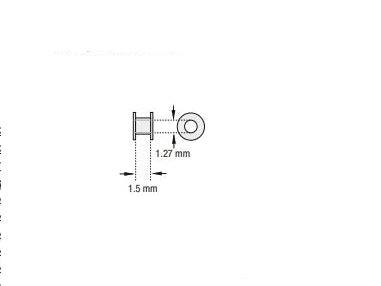 Olympus America - Ear Ventilation Tube Collar Button 1.5 mm Fluoroplastic White - 145004-ENT