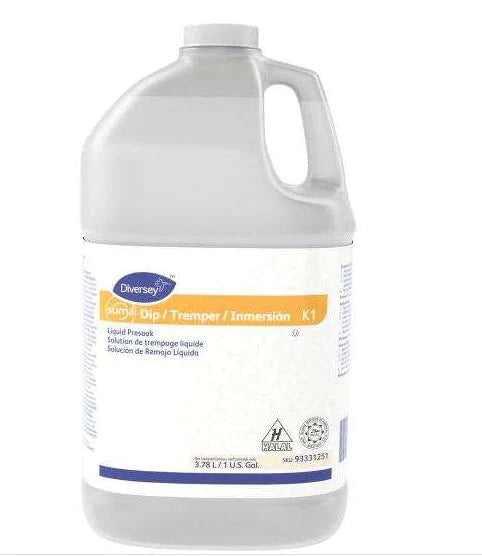 Diversey Suma Dip - Dish Detergent 1 gal. Bottle Liquid Concentrate Chlorine Scent - DVS93331251