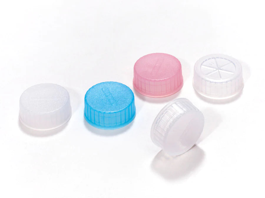 Caplugs - Sample Cup Cap Polyethylene Flat Top Screw Cap Clear For Automated Analyzer Sample Cups - 300-1006-020