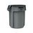Rubbermaid Round Brute Container, Plastic, 55 gal, Gray