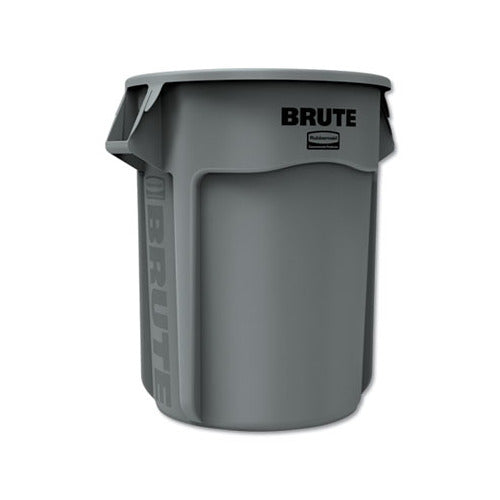 Rubbermaid Round Brute Container, Plastic, 55 gal, Gray