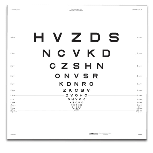GOOD-LITE - Eye Chart Good-Lite 10 Foot Measurement Acuity Test - 500046