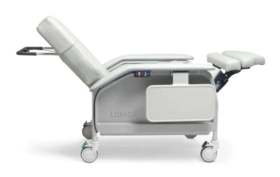 Lumex - Extra-Wide Clinical Care Recliner Warm Taupe Four Tente Swivel Caster, Three Locking Caster - FR587WH409