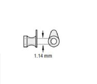 Olympus America - Ear Ventilation Tube Shepard Grommet 1.14 mm Inner Diameter Fluoroplastic - 140008
