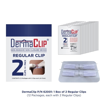 DermaClip - Non-Invasive Skin Closure 1 Inch X 11MM Clear - Dermaclip Us - 62001