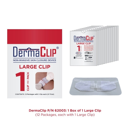 DermaClip - Non-Invasive Skin Closure 1 Inch X 21MM Clear - Dermaclip Us - 62003