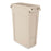 Rubbermaid Slim Jim - Trash Can 23 gal. Rectangular Beige LLDPE Open Top - Uline - H-2894BE