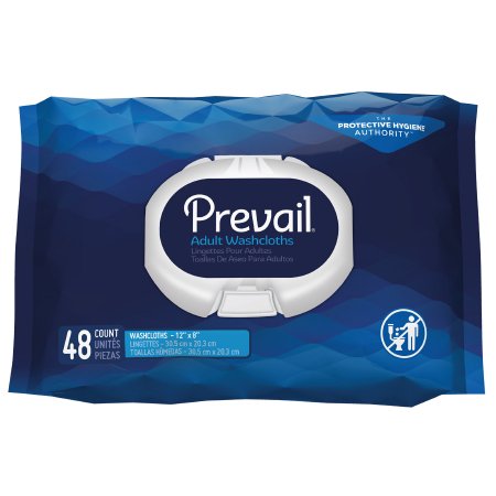 Prevail - Personal Wipe Soft Pack Water / Cetearyl Isononanoate / Ceteareth-20 / Cetearyl Alcohol Scented 48 Count - First Quality - WW-715