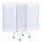 Winco Mfg, Screen Privacy Steel 70X79 3 Panel White Ea - 3130-09