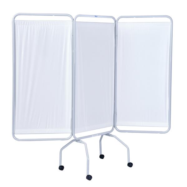Winco Mfg, Screen Privacy Steel 70X79 3 Panel White Ea - 3130-09