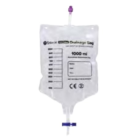Enteral - Gastroentestinal Drainage Bag 1000 mL Sterile Enfit Connector Barrier - DBP-1000
