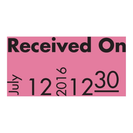 Market Lab - Pre-Printed Label Advisory Label Pink Recieved Black - 6606-17
