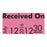 Market Lab - Pre-Printed Label Advisory Label Pink Recieved Black - 6606-17