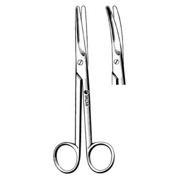 Sklar Instruments Scissors Dissecting Mayo 6-3/4" Blunt/Blunt Smooth Curved Stainless Steel Ea - 15-2567