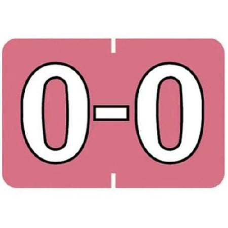 Medical Arts Press Barkley - Pre-Printed Label Chart Tab Dark Pink Permanent O-O White Alpha 1 X 1-1/2 Inch - Medical Arts Press - 901-34105