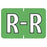 Medical Arts Press Barkley - Pre-Printed Label Chart Tab Green Permanent R-R White Alpha 1 X 1-1/2 Inch - Medical Arts Press - 901-34108