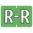 Medical Arts Press Barkley - Pre-Printed Label Chart Tab Green Permanent R-R White Alpha 1 X 1-1/2 Inch - 901-34108
