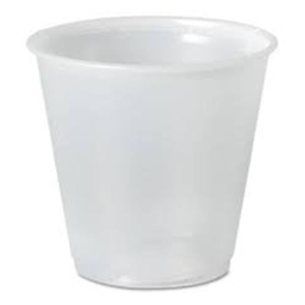 North American Corp Cup Graduated Medicine Solo Plastic 3 Oz Translucent 100/Pk, 25 Pk/Ca - P3A