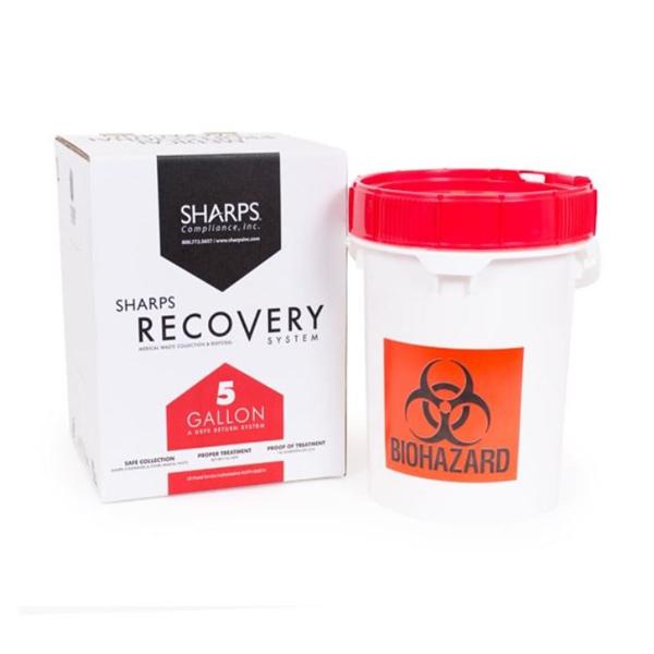 Sharps Compliance Mailer System Sharps 5Gal Plastic Red/White Ea - 15001