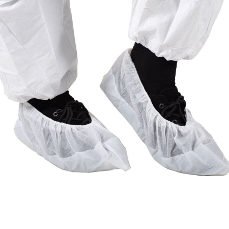 BioClean DUAL - Cleanroom Boot Cover One Size Fits Most Shoe High Nonskid Sole White Sterile - S-BDOS
