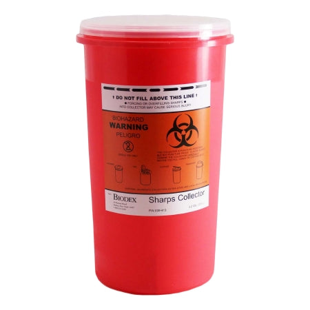 PineStar - Replacement Radioactive Sharps Container 3.2 Quart Red Base / Translucent Lid Vertical Entry - Pinestar Technology - 039413