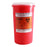 PineStar - Replacement Radioactive Sharps Container 3.2 Quart Red Base / Translucent Lid Vertical Entry - Pinestar Technology - 039413