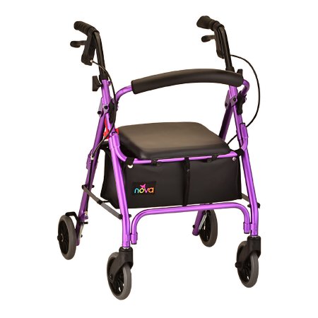 GetGO Petite - 4 Wheel Rollator Purple Adjustable Height / Folding Aluminum Frame - 4208CPL