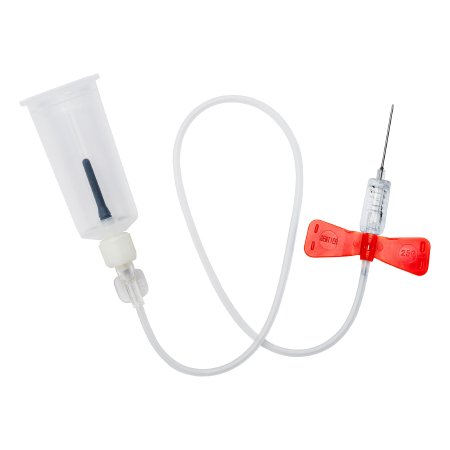 RELI Gemtier - Blood Collection Set with Holder 25 Gauge 3/4 Inch Needle Length Safety Needle 11-4/5 Inch Tubing Sterile - GSBCS25G-12T