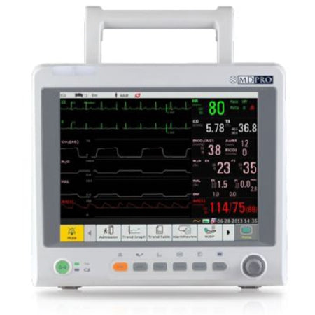 MD Pro Series - Patient Monitor Monitoring 3/5-lead ECG, RESP, EDAN SpO2, EDAN NIBP, PR, 2-TEMP Battery Operated - MDPRO4500-G2_WIFI.P