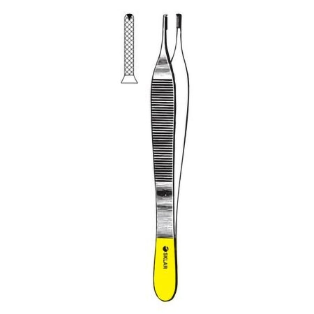 Sklar - Tissue Forceps Adson-Gorney 4-3/4 Inch Length OR Grade Diamond Coated Stainless Steel NonSterile NonLocking Thumb Handle Straight 1 X 2 Teeth with Tying Platform - 51-3050