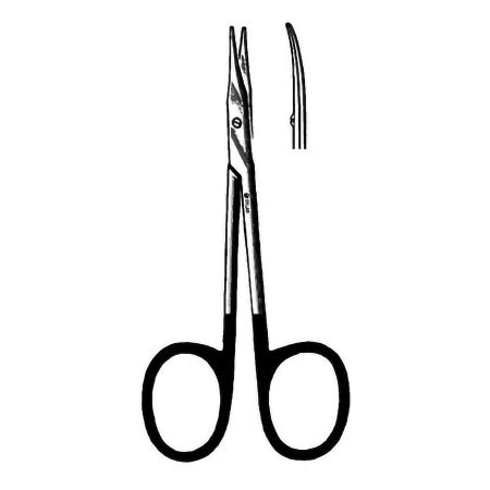 Supercut Sklarhone - Tenotomy Scissors Stevens 4-1/2 Inch Length OR Grade Stainless Steel NonSterile Finger Ring Handle Curved Blunt Tip / Blunt Tip - 15-1342