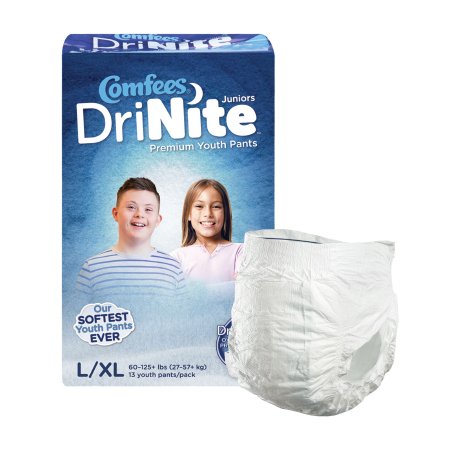 Comfees DriNite Juniors - Unisex Youth Absorbent Underwear Pull On with Tear Away Seams Large / X-Large Disposable Heavy Absorbency - CMF-YLXL