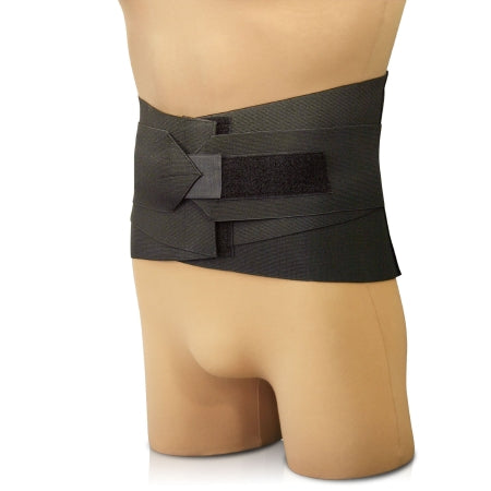 DCSO - Lumbar Sacral Support Medium Hook and Loop Closure 30 to 34 Inch Waist Circumference 10 Inch Back Height to 6 Inch Front Height - 5500BK-M
