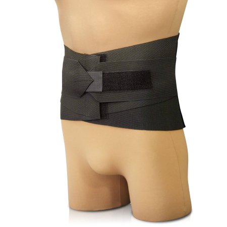 DCSO - Lumbar Sacral Support 2X-Large Hook and Loop Closure 42 to 46 Inch Waist Circumference 10 Inch Back Height to 6 Inch Front Height - 5500BK-2XL