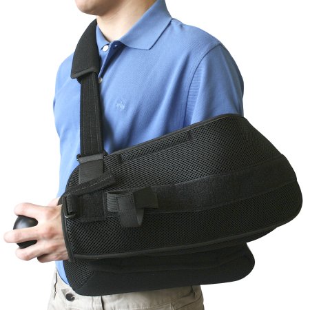NYOrtho - Shoulder Immobilizer Large / X-Large Fabric / Foam D-Ring / Hook and Loop Strap Closure With Abduction Pillow Left or Right Arm - 8712-LXL