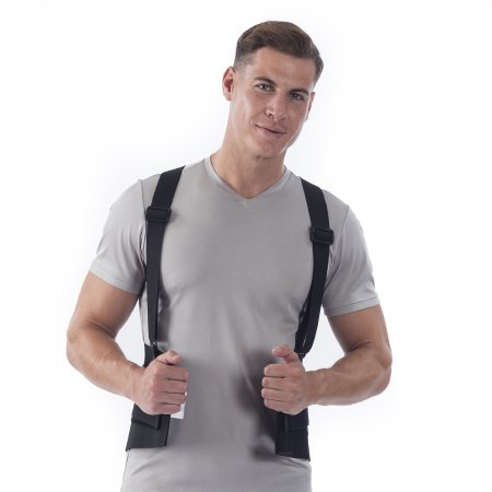 NYOrtho Ventilated - Worker Back Support with Suspenders Large Hook and Loop Closure 34 to 38 Inch Waist Circumference 9 Inch Back Height to 6 Inch Front Height Adult - 7505-L