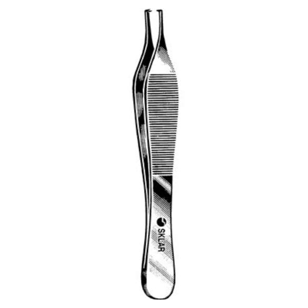 Sklar Instruments Forcep Tissue Adson 4-3/4" 1X2 Teeth Stainless Steel Each - 47-2047